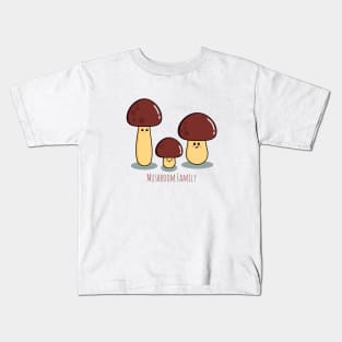 Mushroom Family Kids T-Shirt